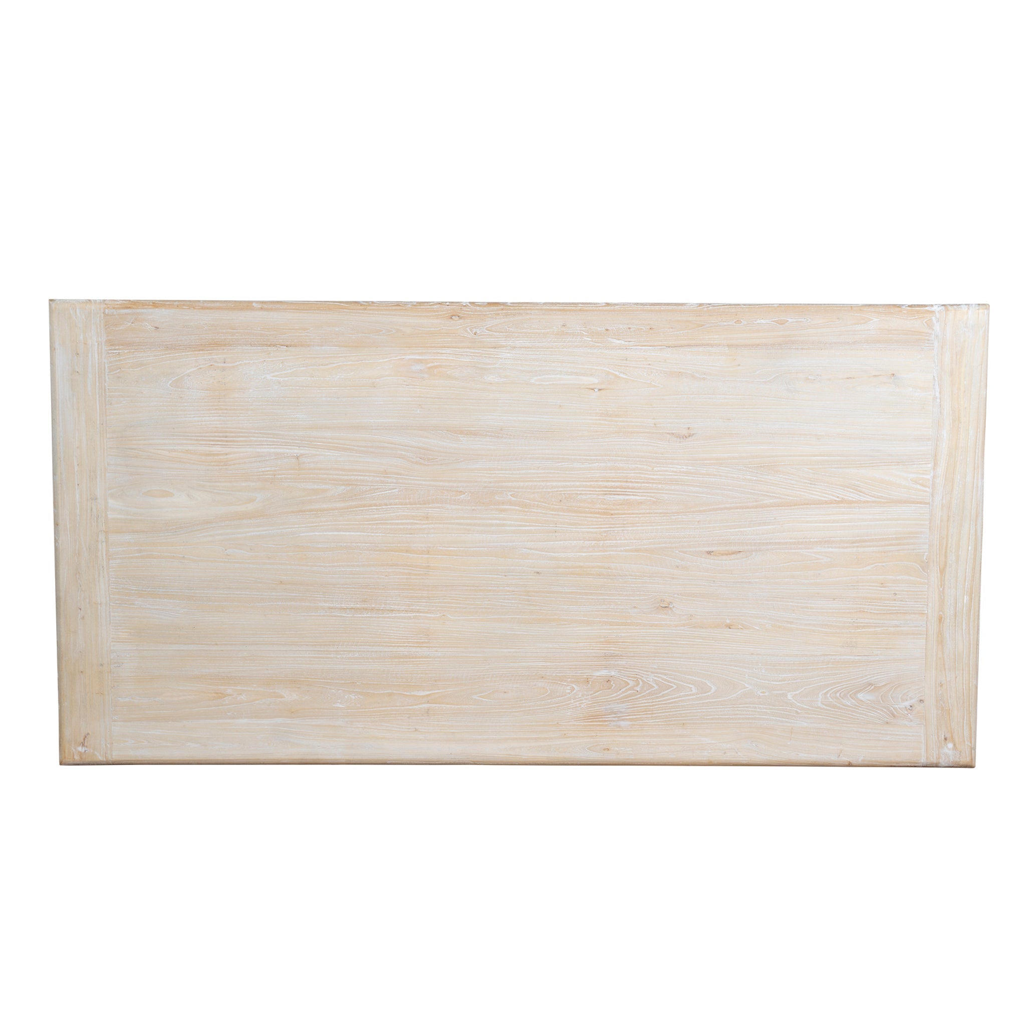 198cm Siena Dining Table - Rustic White Washed
