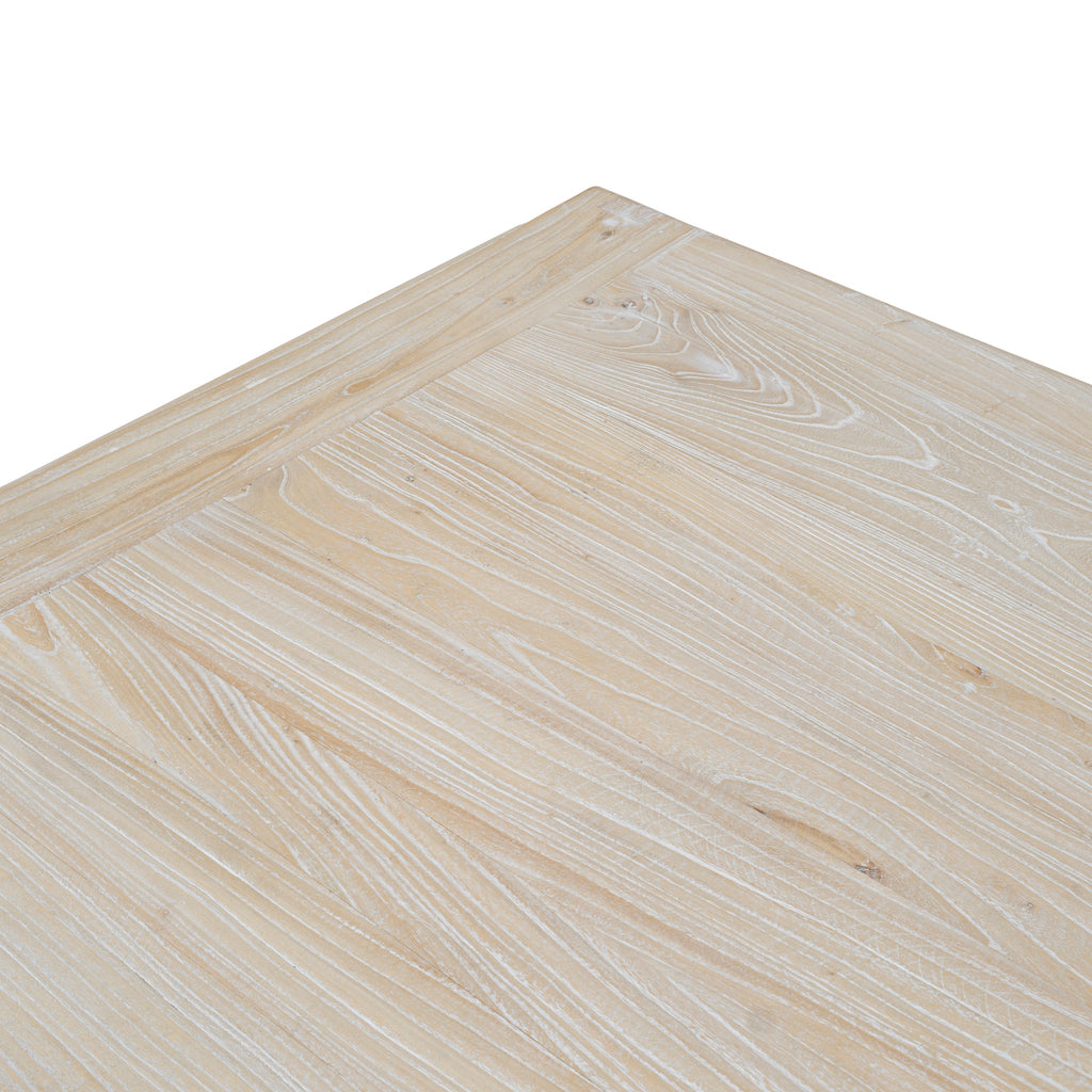 198cm Siena Dining Table - Rustic White Washed