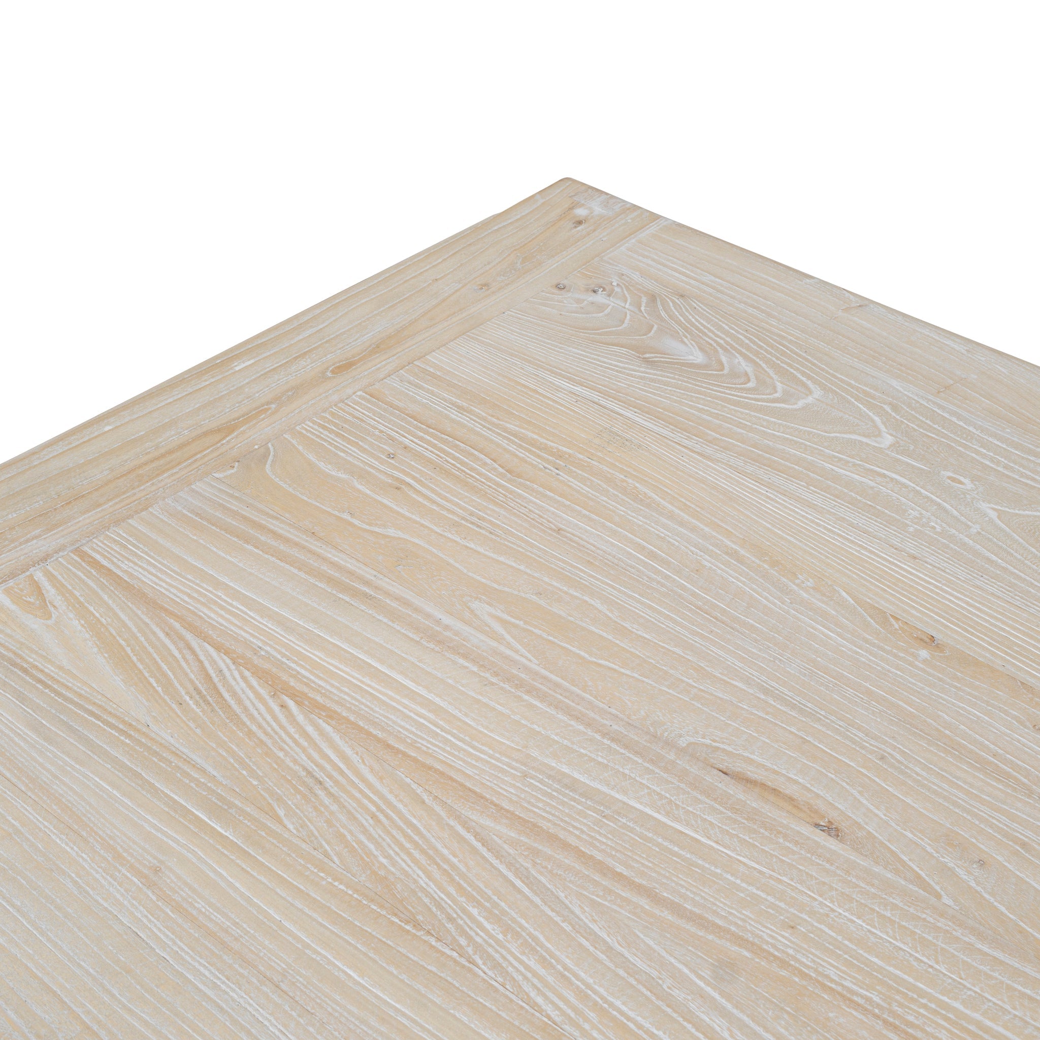 198cm Siena Dining Table - Rustic White Washed