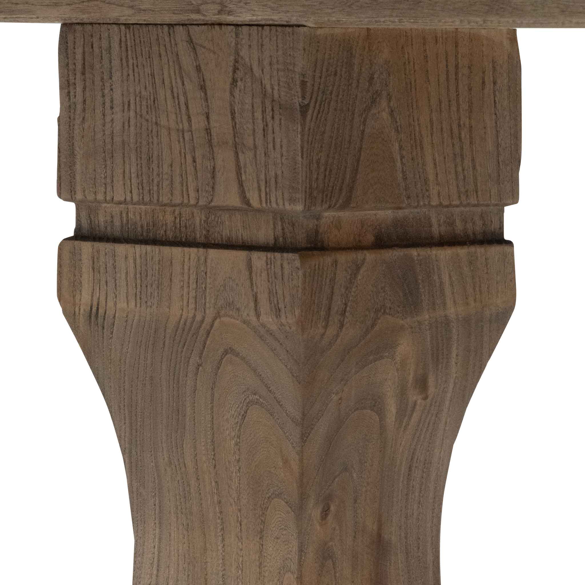 3m Reclaimed Elm Siena Dining Table - Rustic Natural