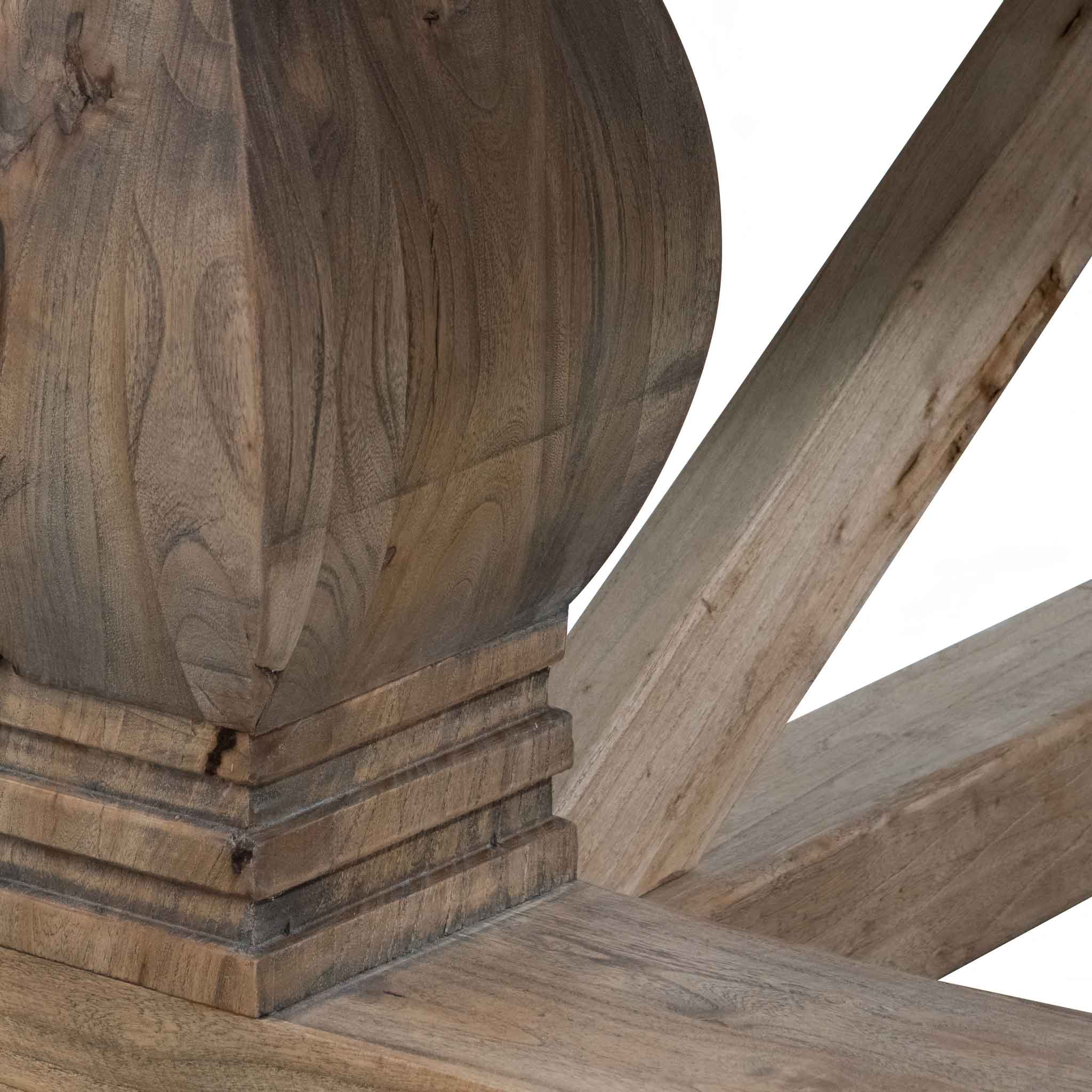 3m Reclaimed Elm Siena Dining Table - Rustic Natural