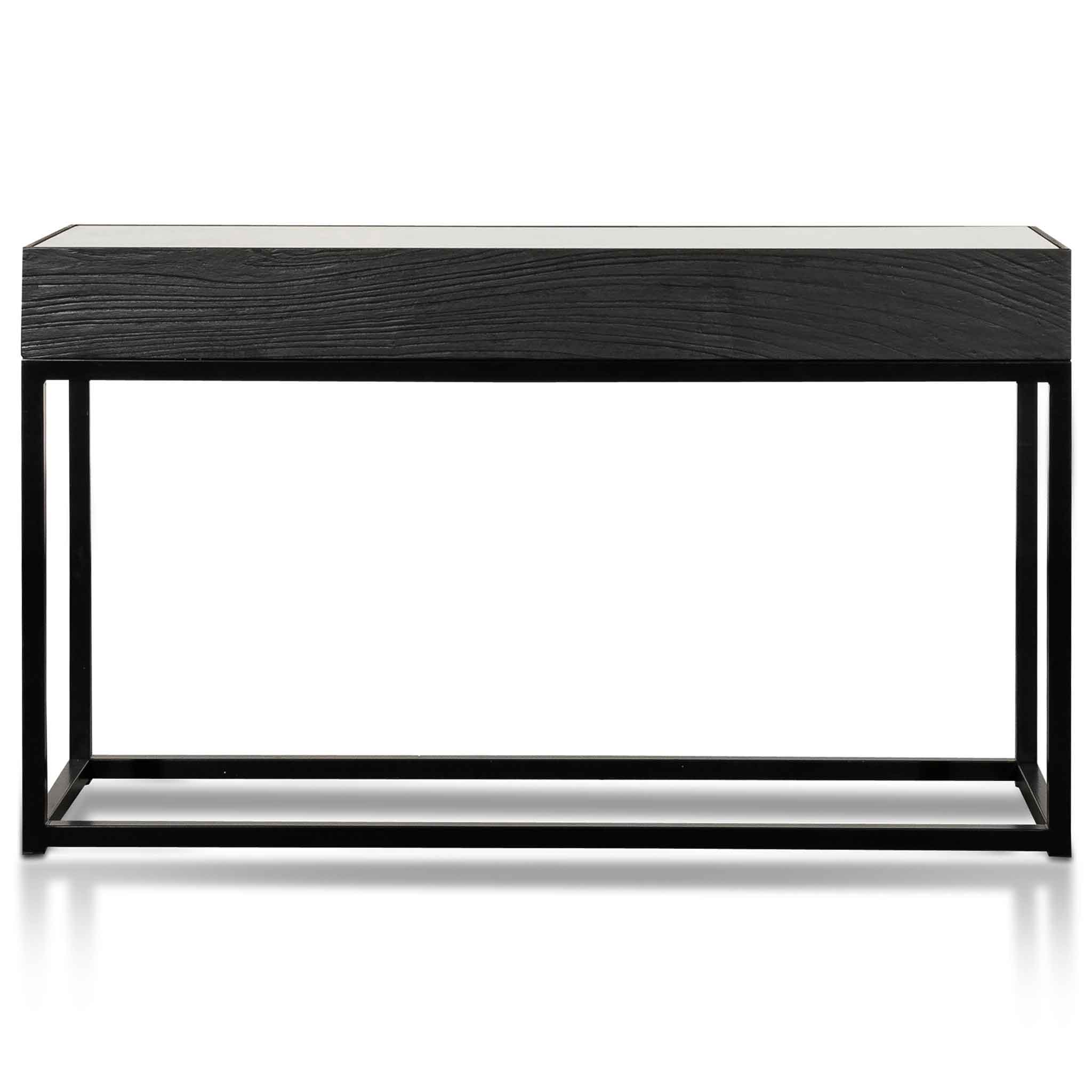1.39m Reclaimed Ferrara Console Table - Full Black