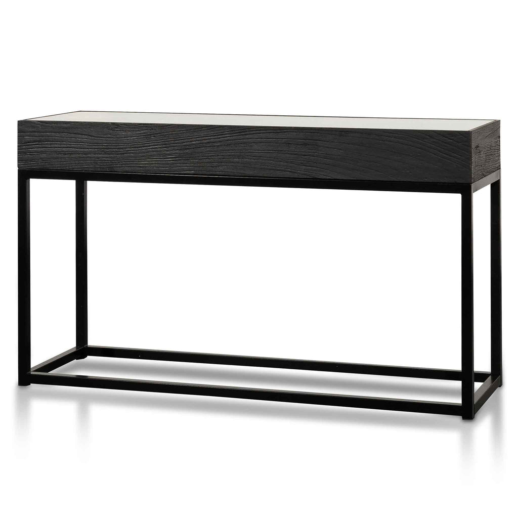 1.39m Reclaimed Ferrara Console Table - Full Black