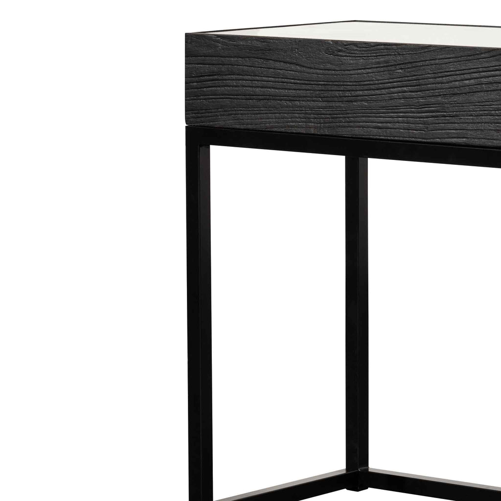 1.39m Reclaimed Ferrara Console Table - Full Black