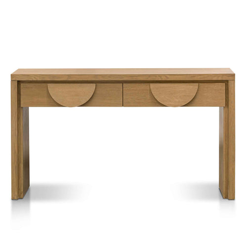 140cm Ferrara Console Table with Drawers - Dusty Oak