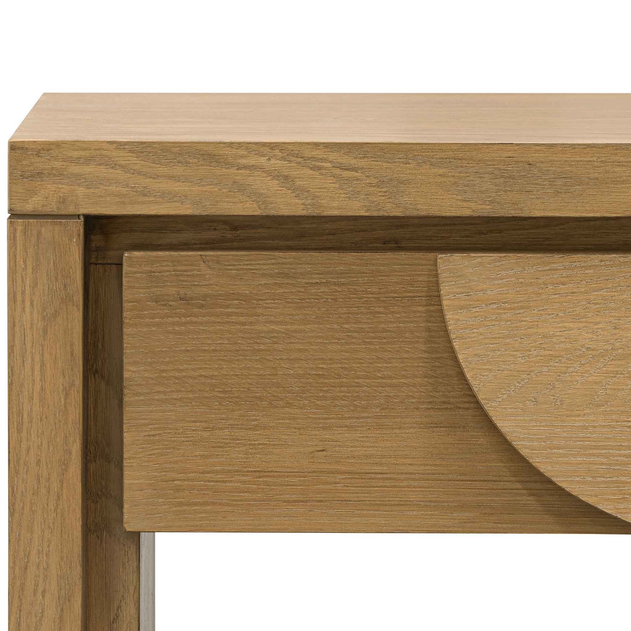 140cm Ferrara Console Table with Drawers - Dusty Oak