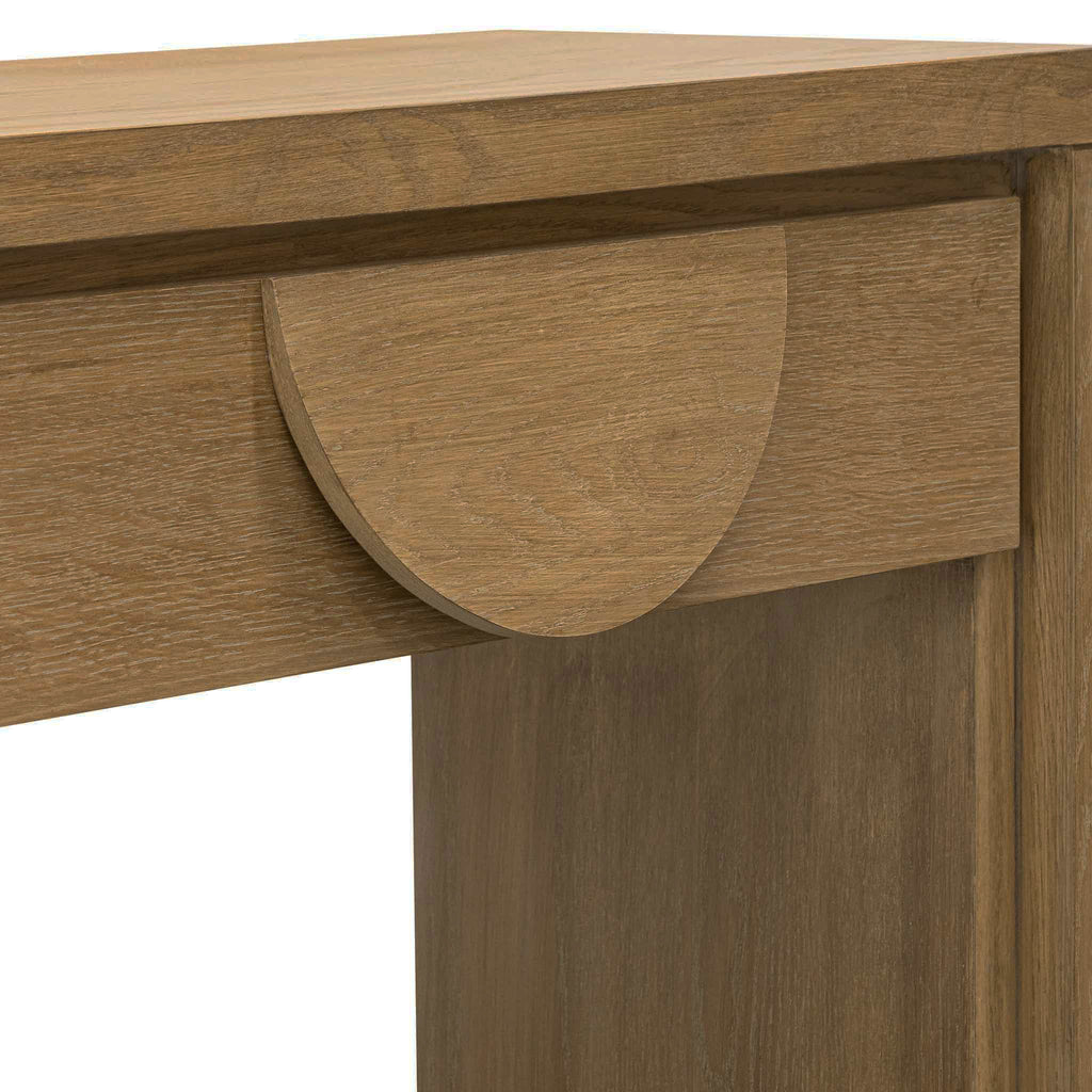 140cm Ferrara Console Table with Drawers - Dusty Oak