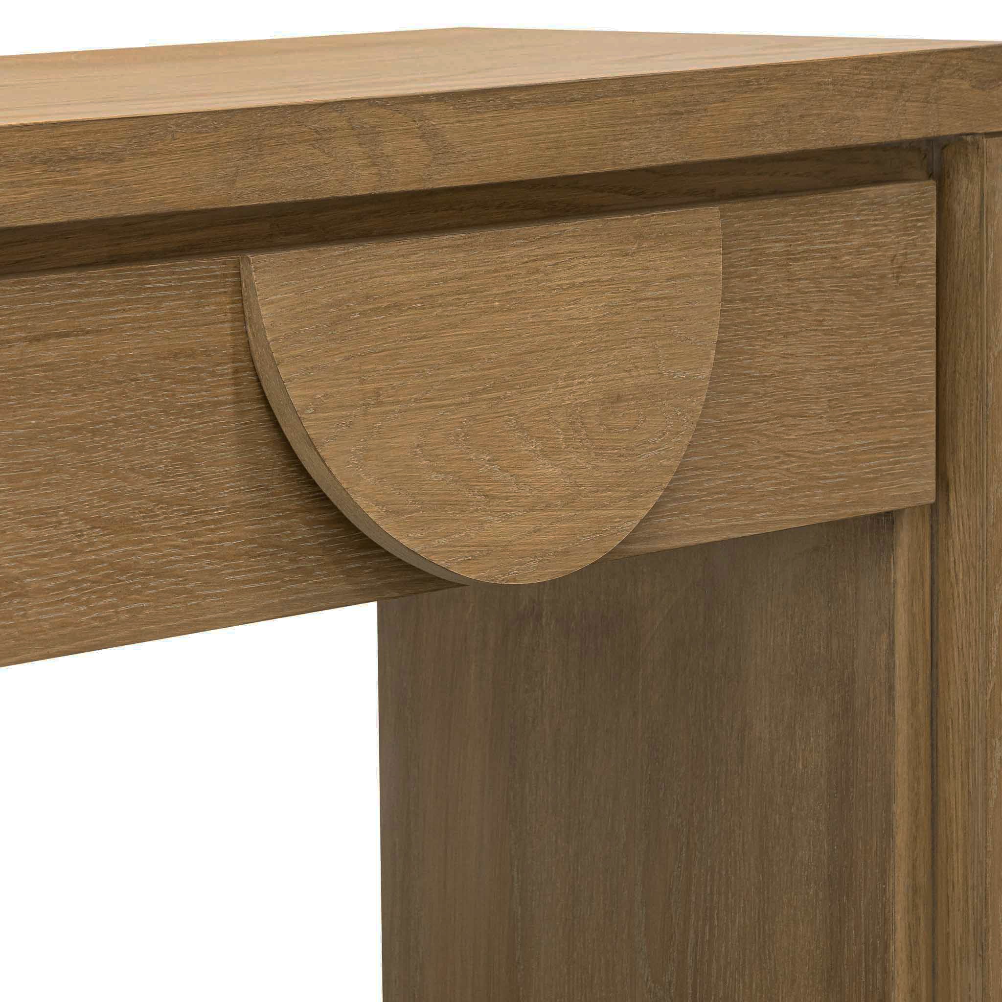 140cm Ferrara Console Table with Drawers - Dusty Oak