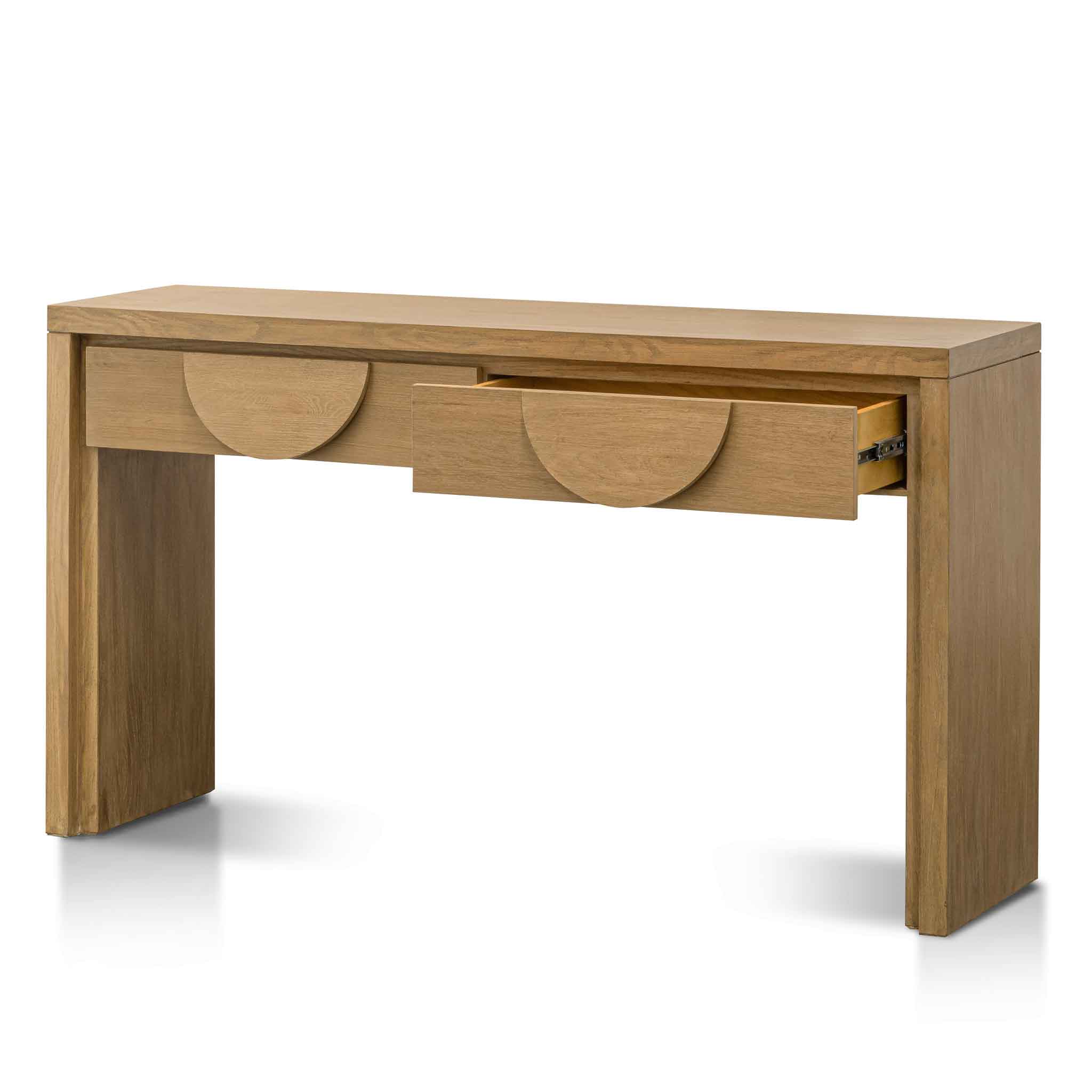 140cm Ferrara Console Table with Drawers - Dusty Oak