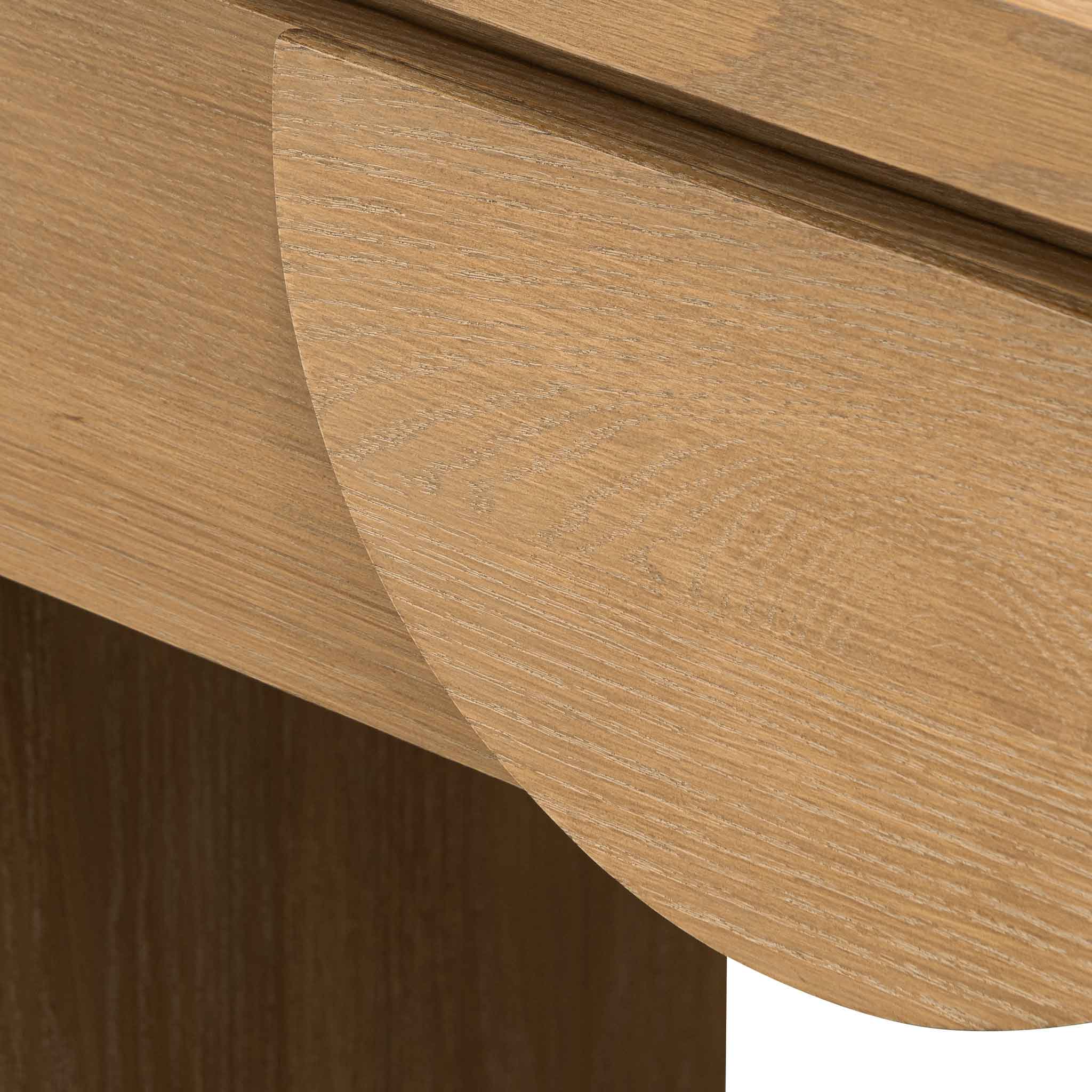 140cm Ferrara Console Table with Drawers - Dusty Oak