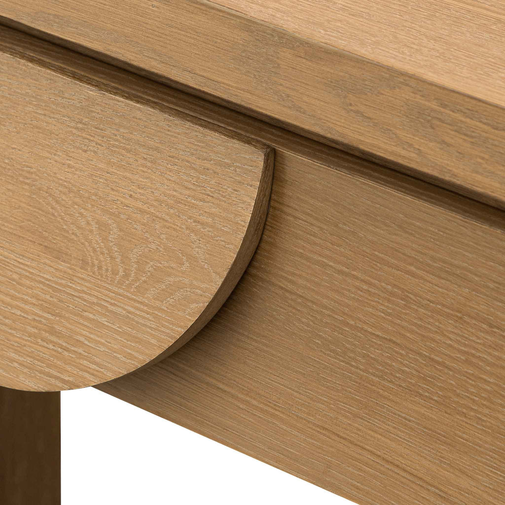 140cm Ferrara Console Table with Drawers - Dusty Oak