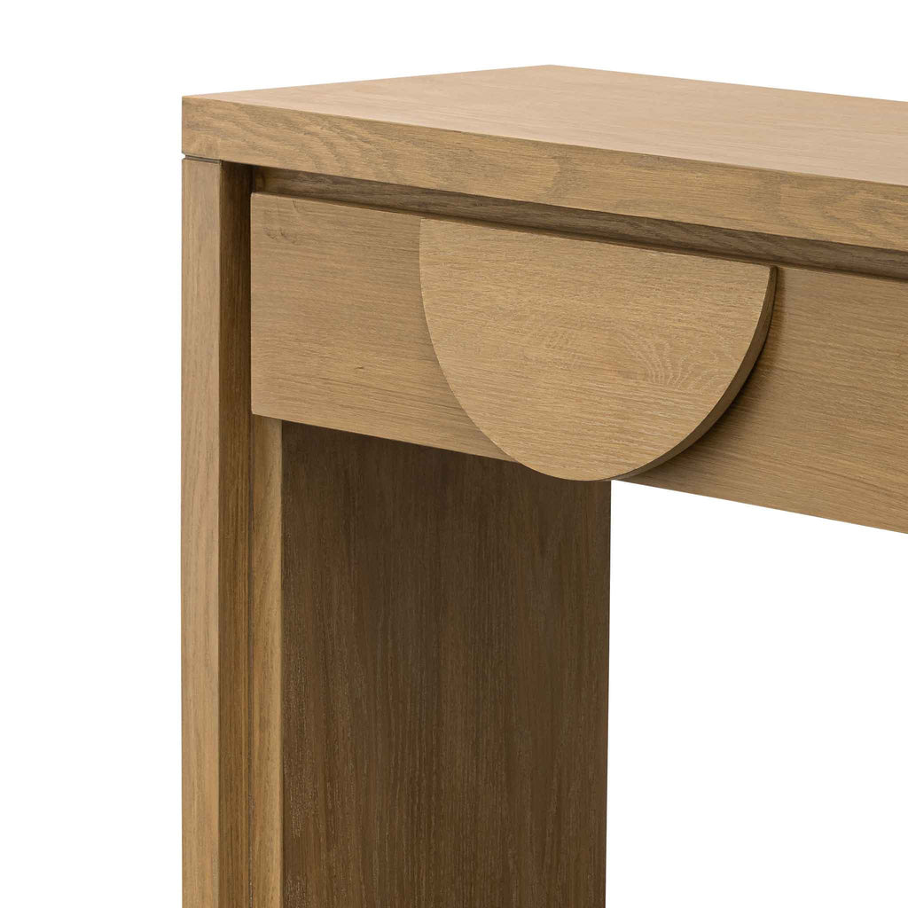 140cm Ferrara Console Table with Drawers - Dusty Oak