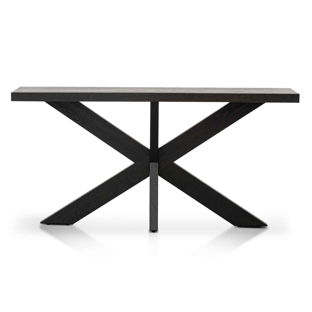 1.6m Ferrara Console Table - Textured Espresso Black