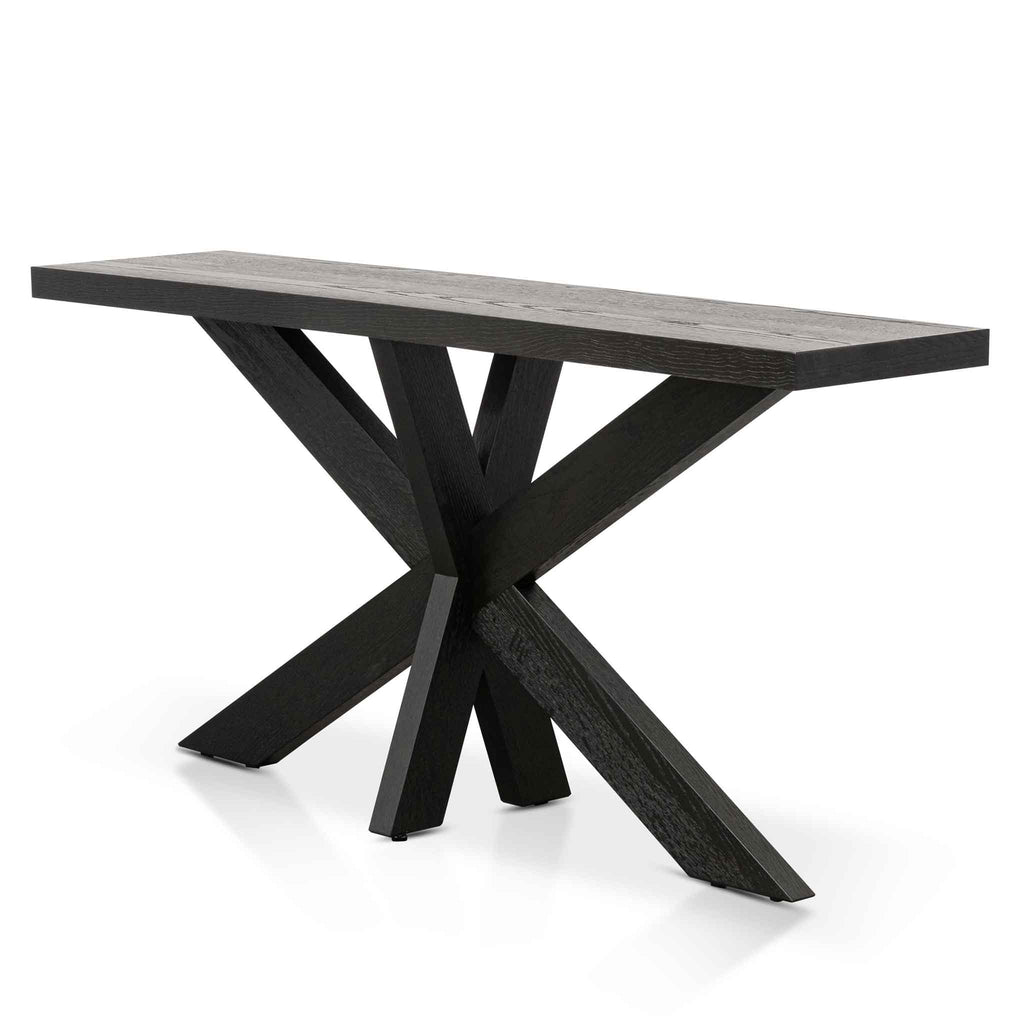 1.6m Ferrara Console Table - Textured Espresso Black