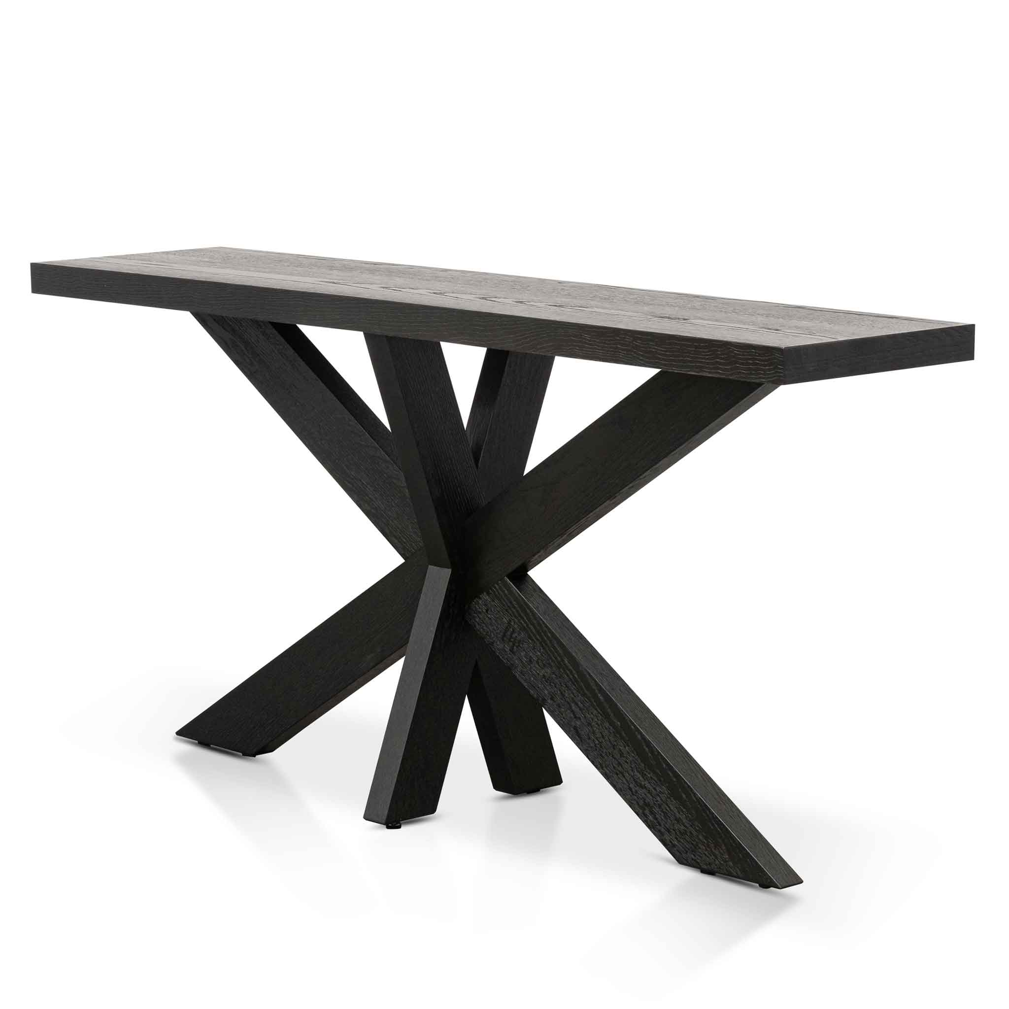 1.6m Ferrara Console Table - Textured Espresso Black