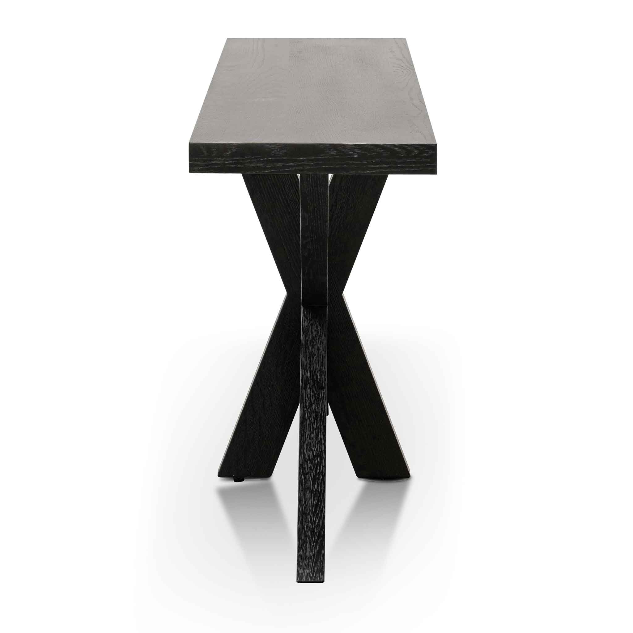 1.6m Ferrara Console Table - Textured Espresso Black