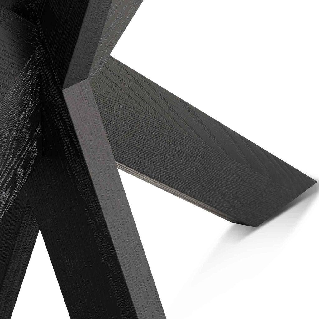 1.6m Ferrara Console Table - Textured Espresso Black