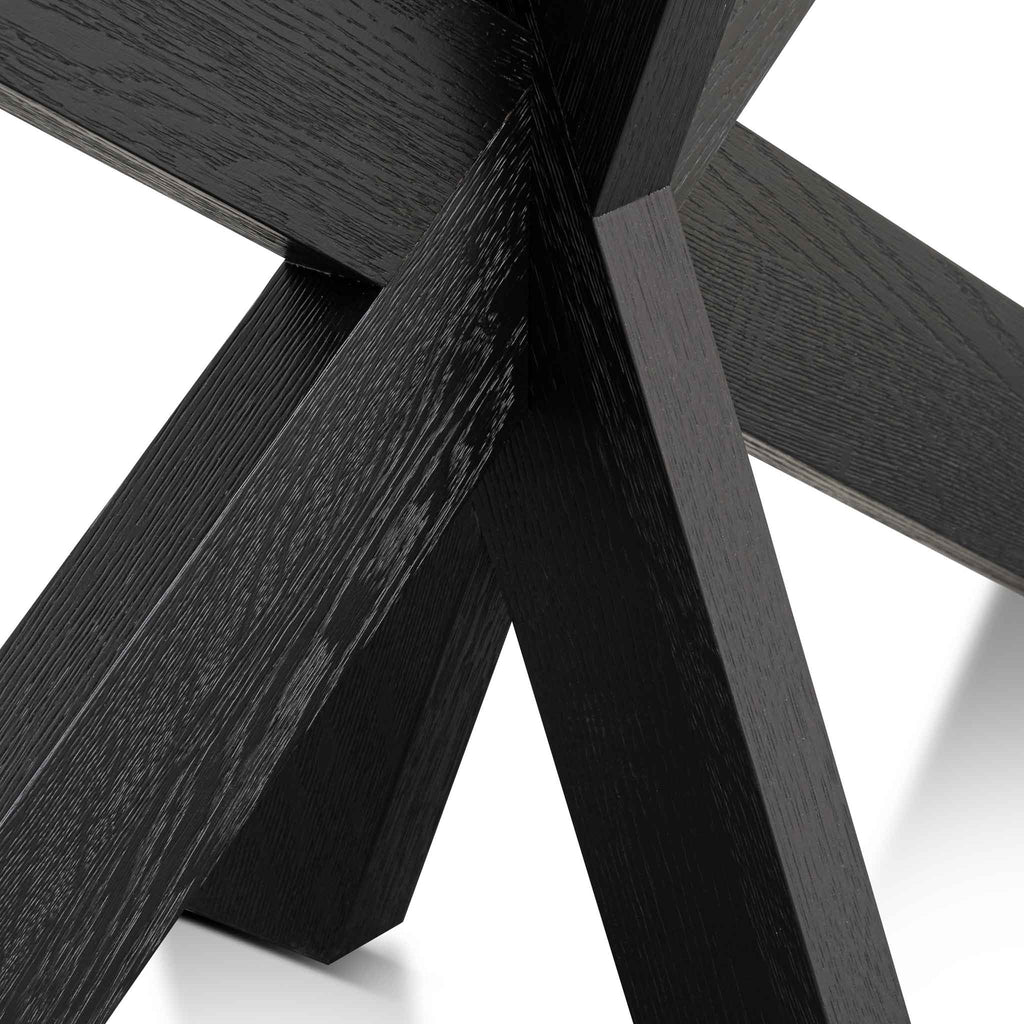 1.6m Ferrara Console Table - Textured Espresso Black