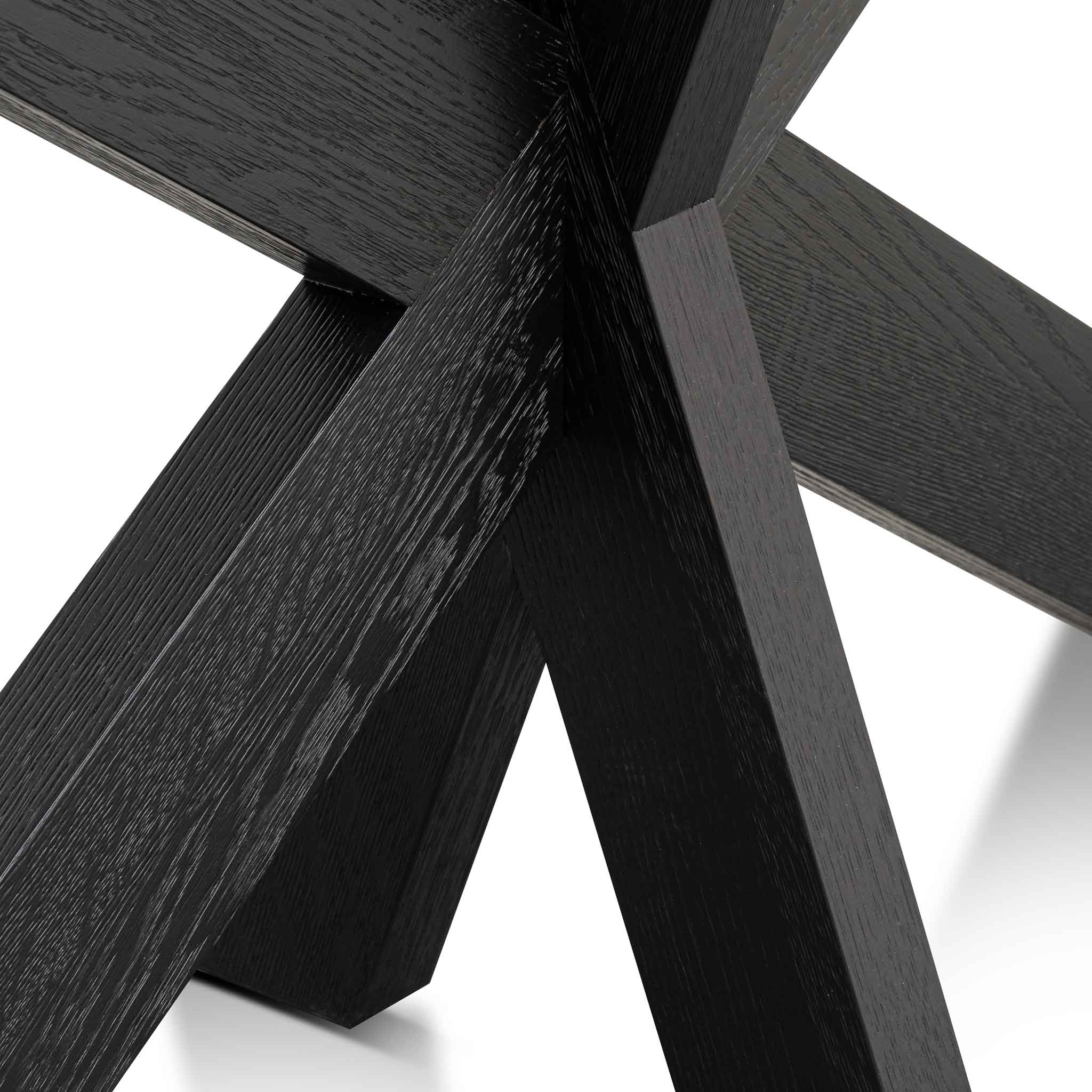 1.6m Ferrara Console Table - Textured Espresso Black