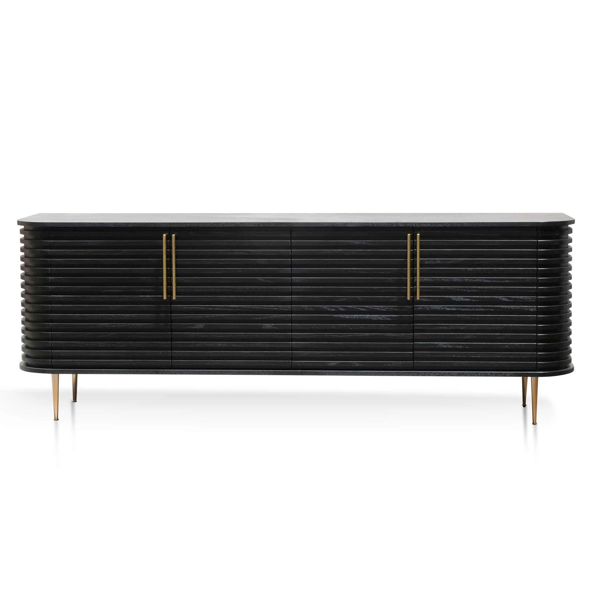 2.2m Modena Buffet Unit - Textured Espresso Black