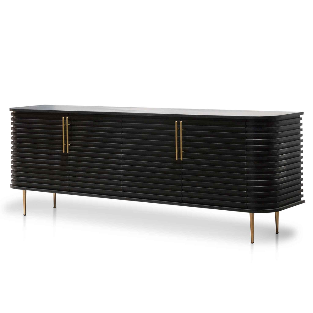 2.2m Modena Buffet Unit - Textured Espresso Black