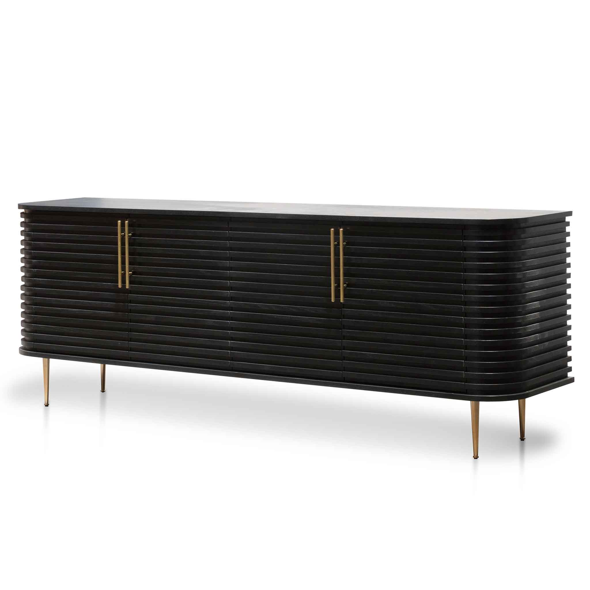 2.2m Modena Buffet Unit - Textured Espresso Black