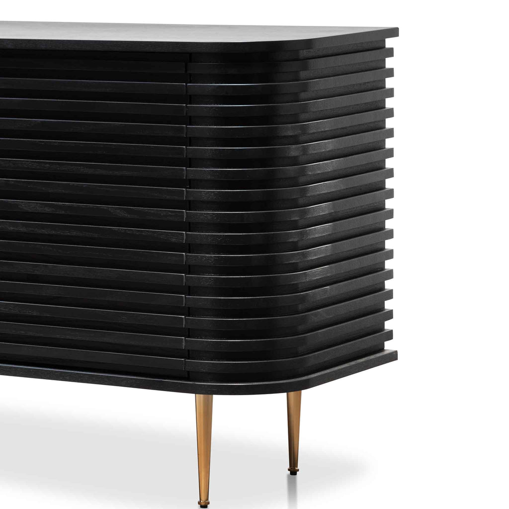 2.2m Modena Buffet Unit - Textured Espresso Black