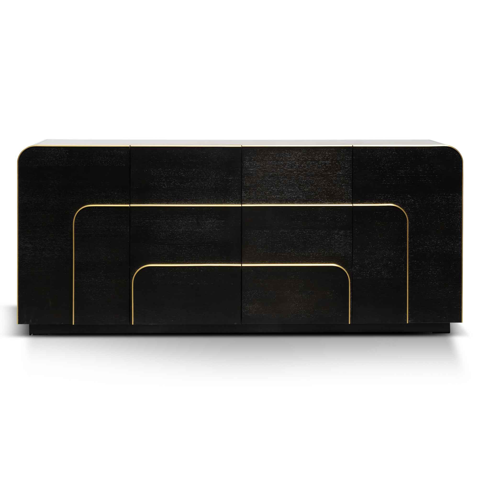 2m Modena Buffet Unit - Textured Espresso Black