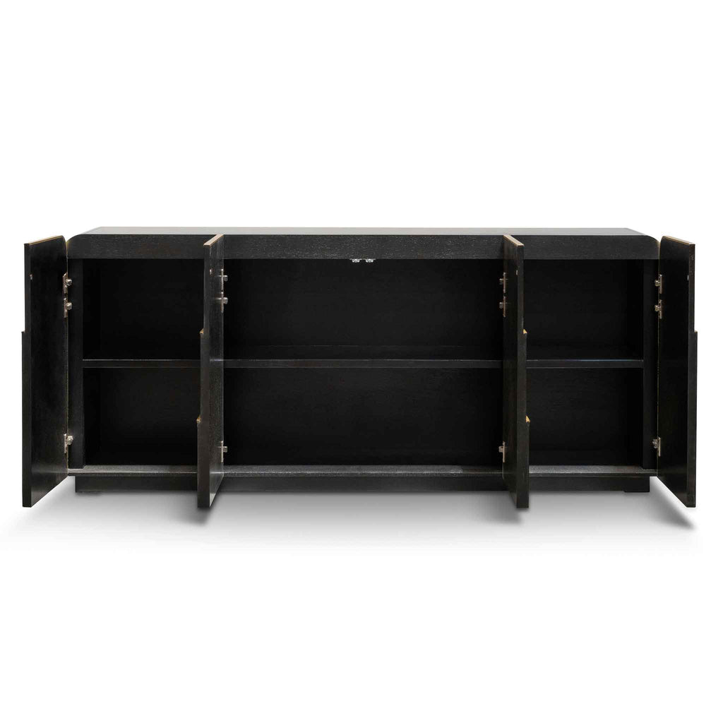 2m Modena Buffet Unit - Textured Espresso Black