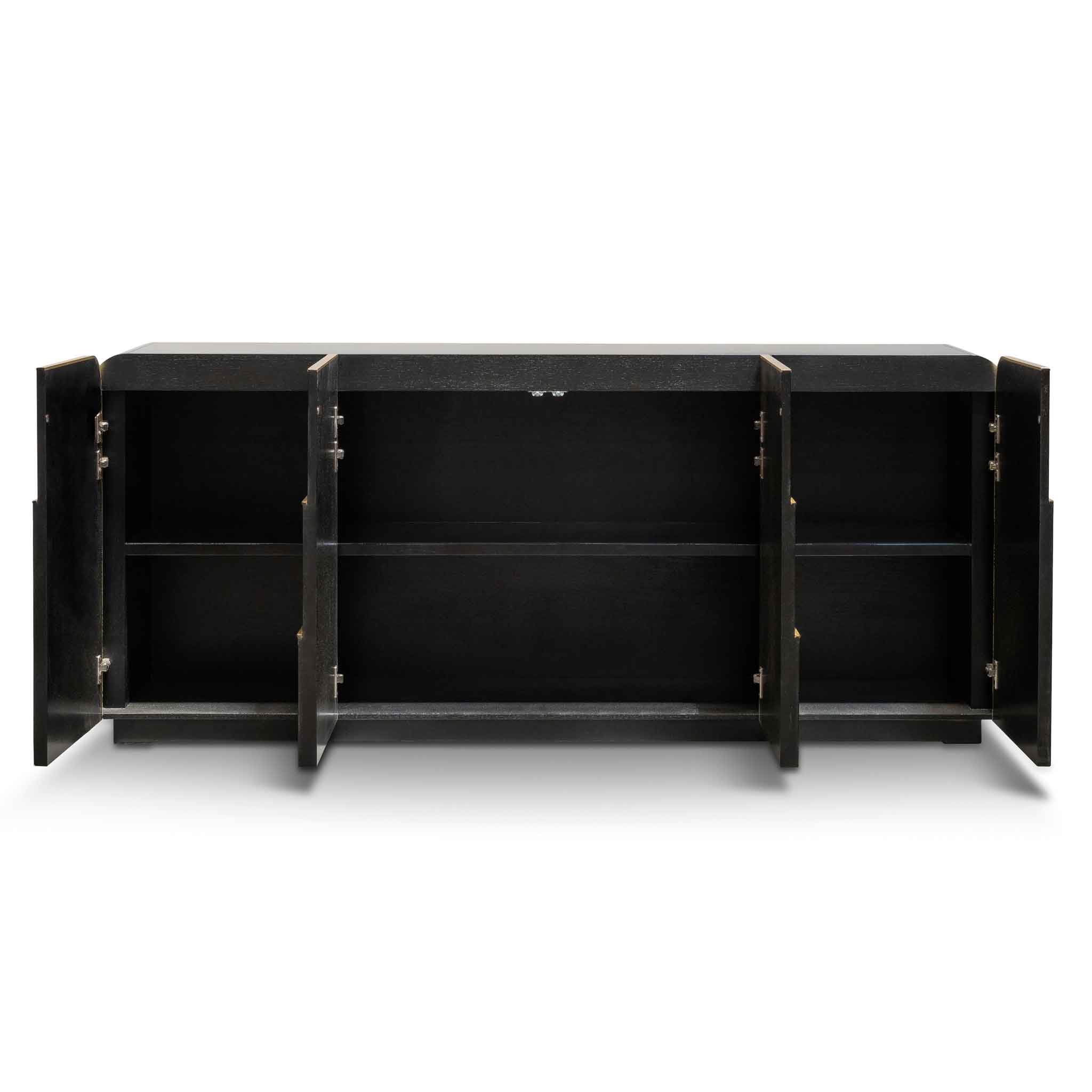 2m Modena Buffet Unit - Textured Espresso Black