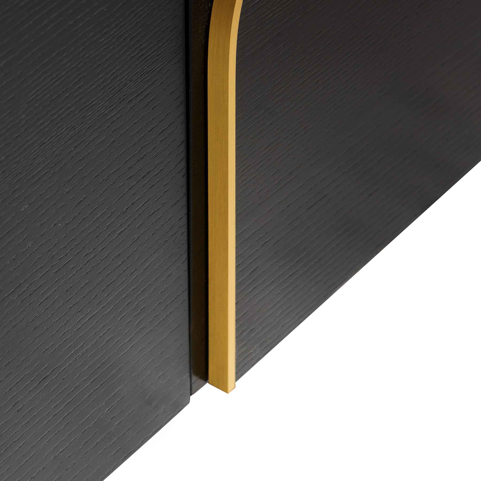 2m Modena Buffet Unit - Textured Espresso Black