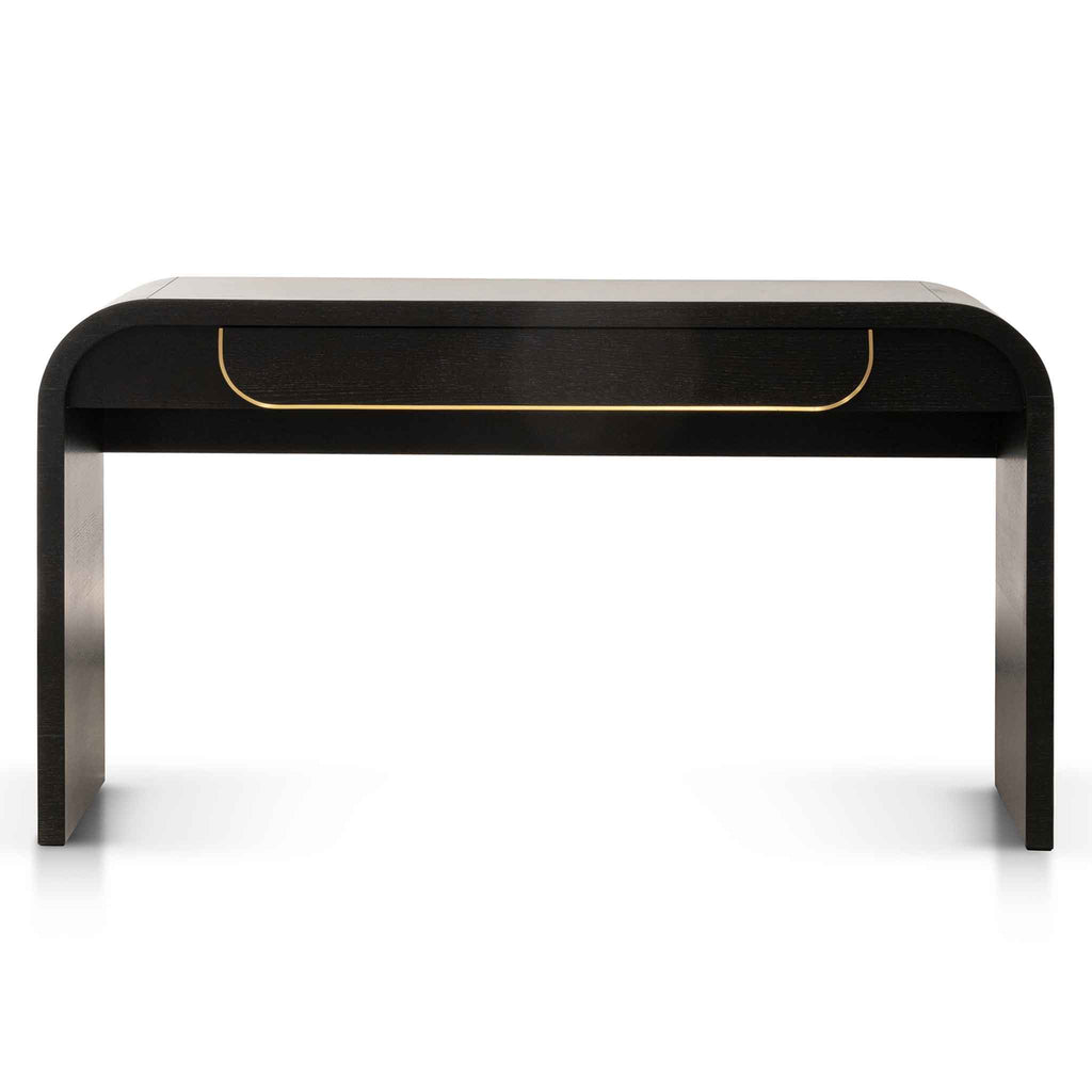 1.4m Ferrara Console Table - Textured Espresso Black