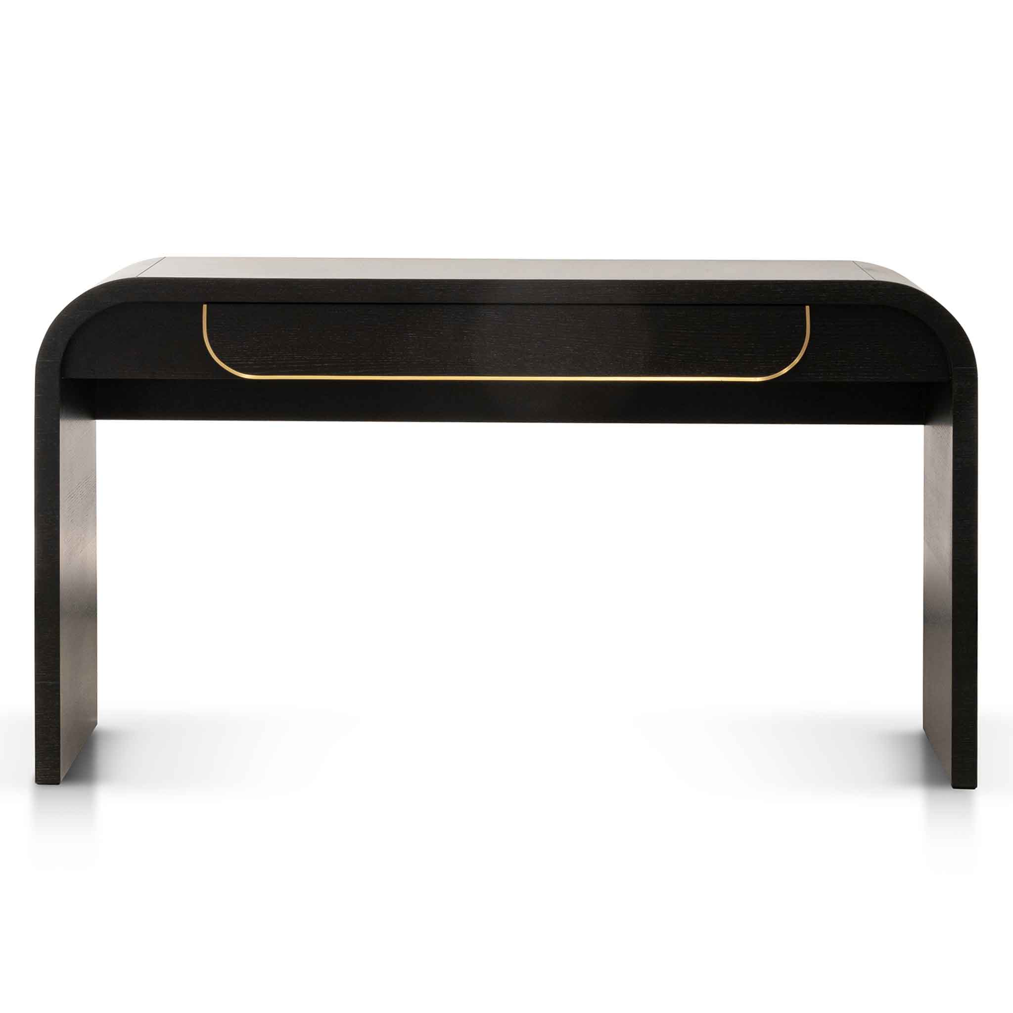 1.4m Ferrara Console Table - Textured Espresso Black