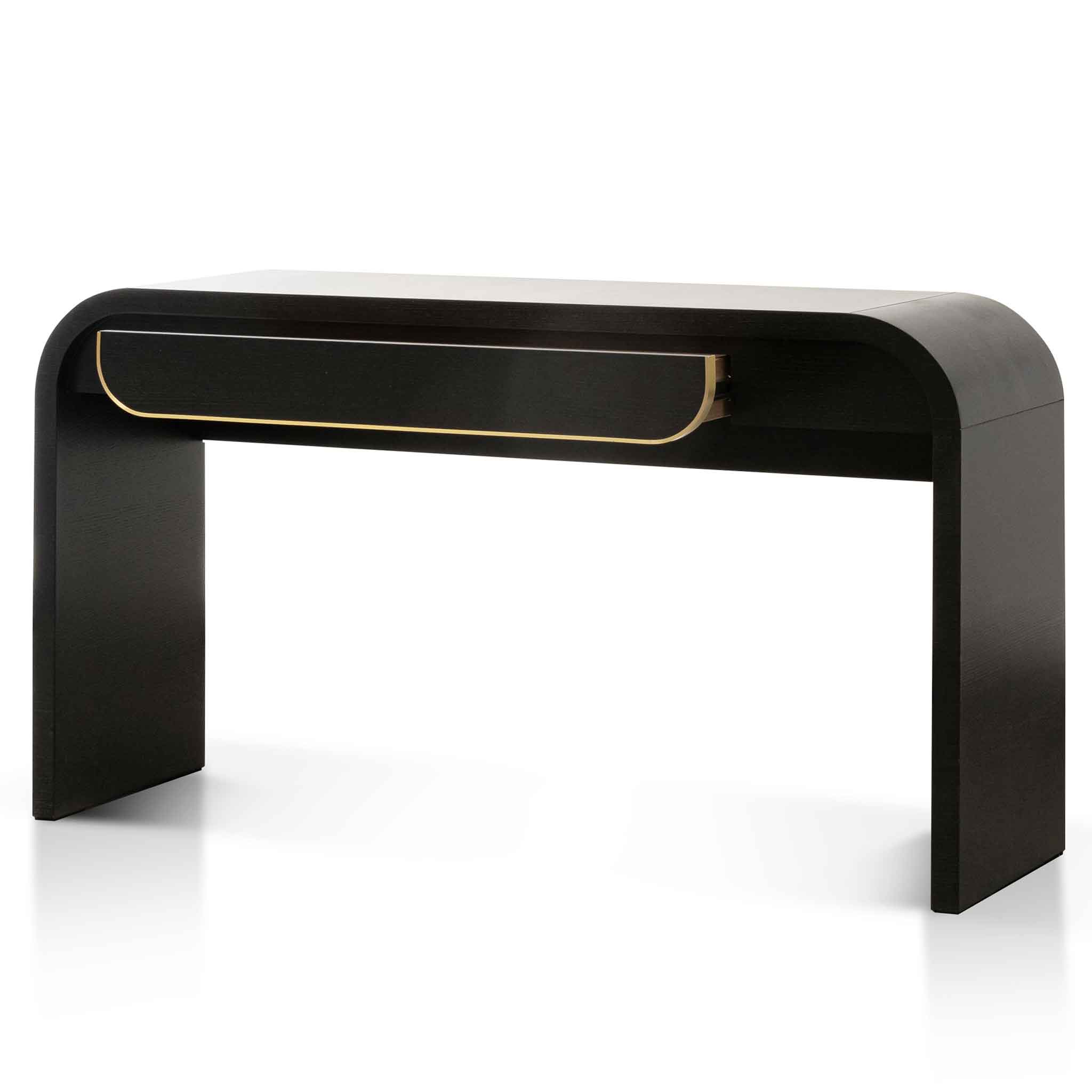 1.4m Ferrara Console Table - Textured Espresso Black