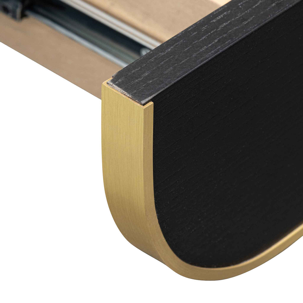 1.4m Ferrara Console Table - Textured Espresso Black