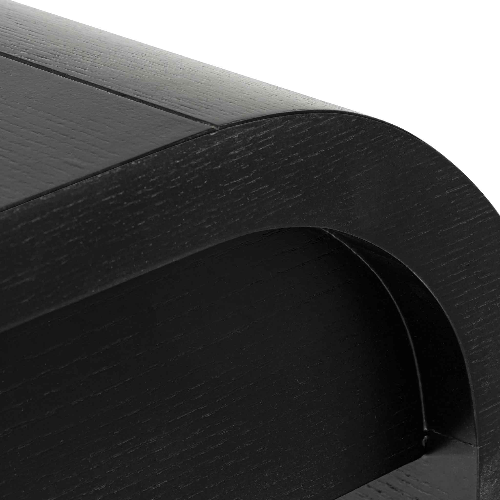 1.4m Ferrara Console Table - Textured Espresso Black