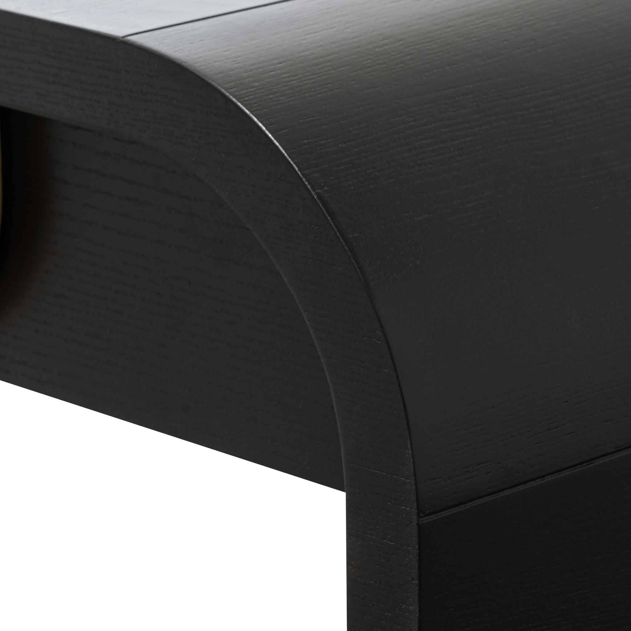 1.4m Ferrara Console Table - Textured Espresso Black