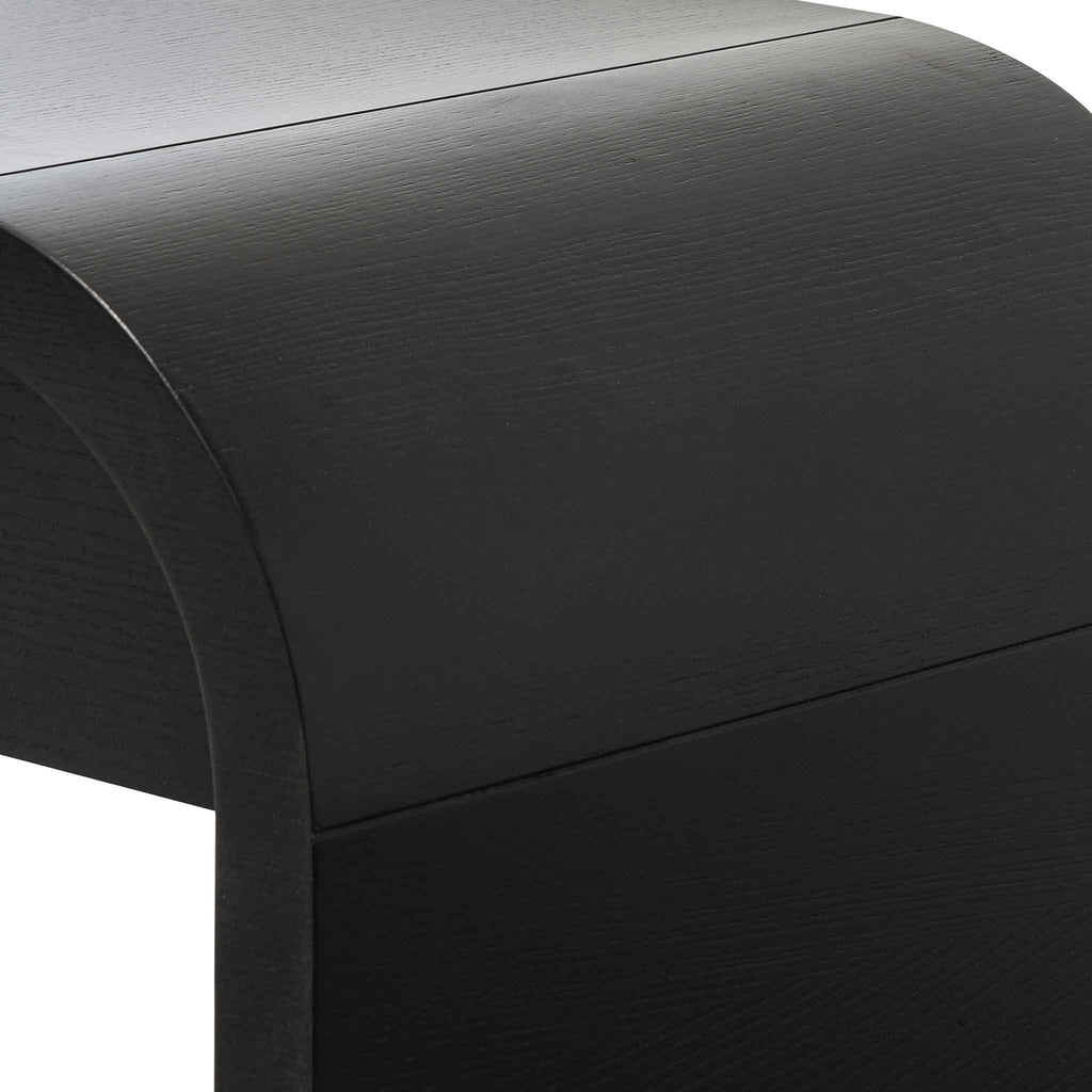 1.4m Ferrara Console Table - Textured Espresso Black