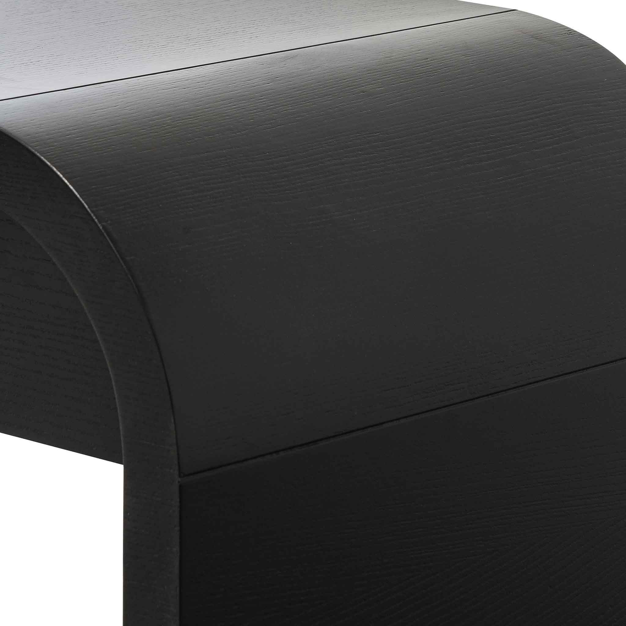 1.4m Ferrara Console Table - Textured Espresso Black