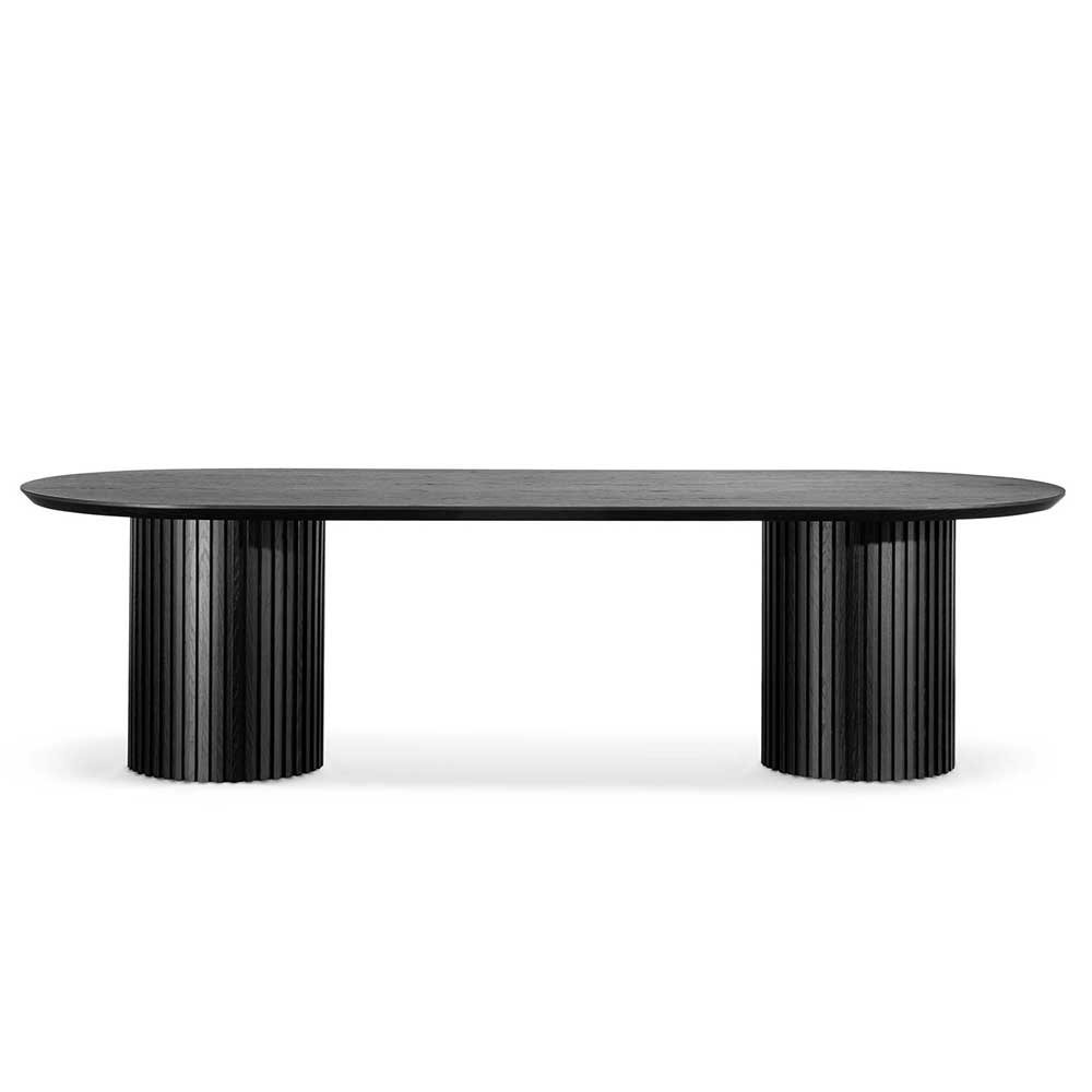 2.8m Wooden Siena Dining Table - Black