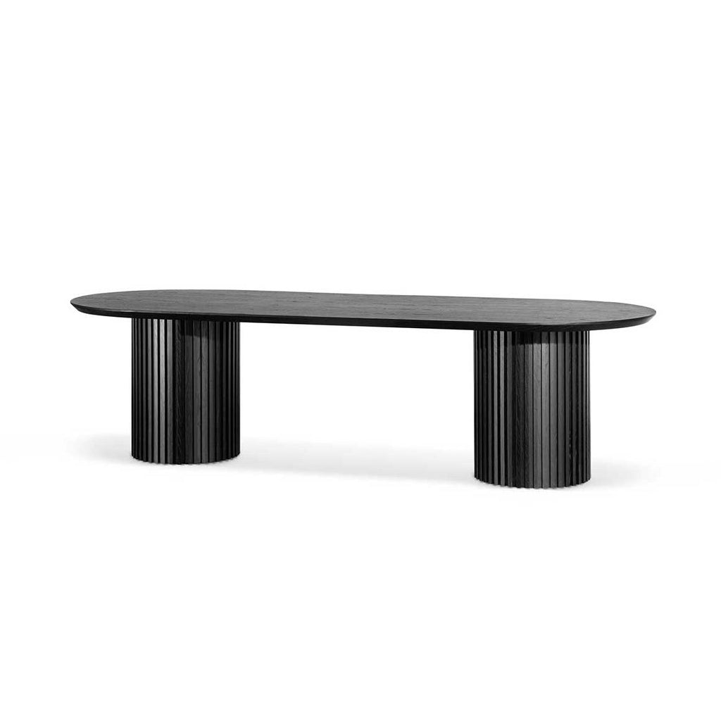 2.8m Wooden Siena Dining Table - Black
