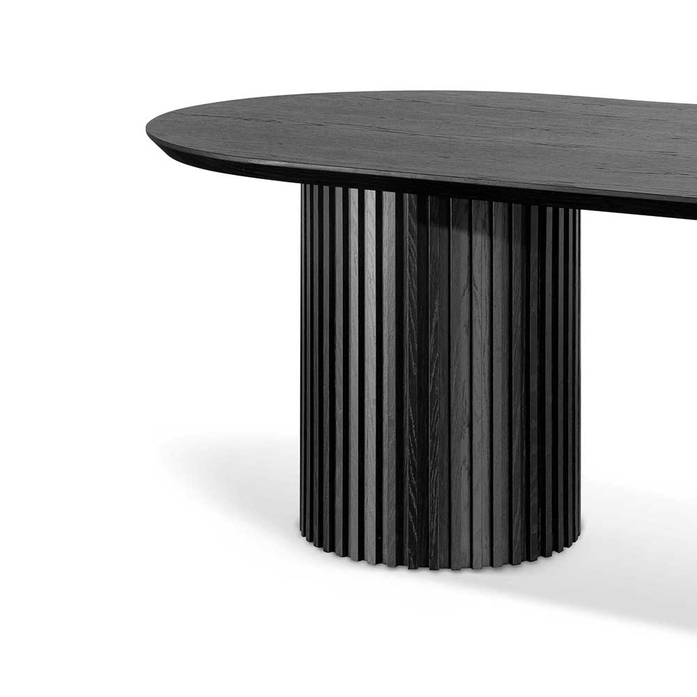 2.8m Wooden Siena Dining Table - Black