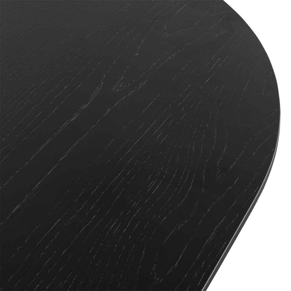 2.8m Wooden Siena Dining Table - Black