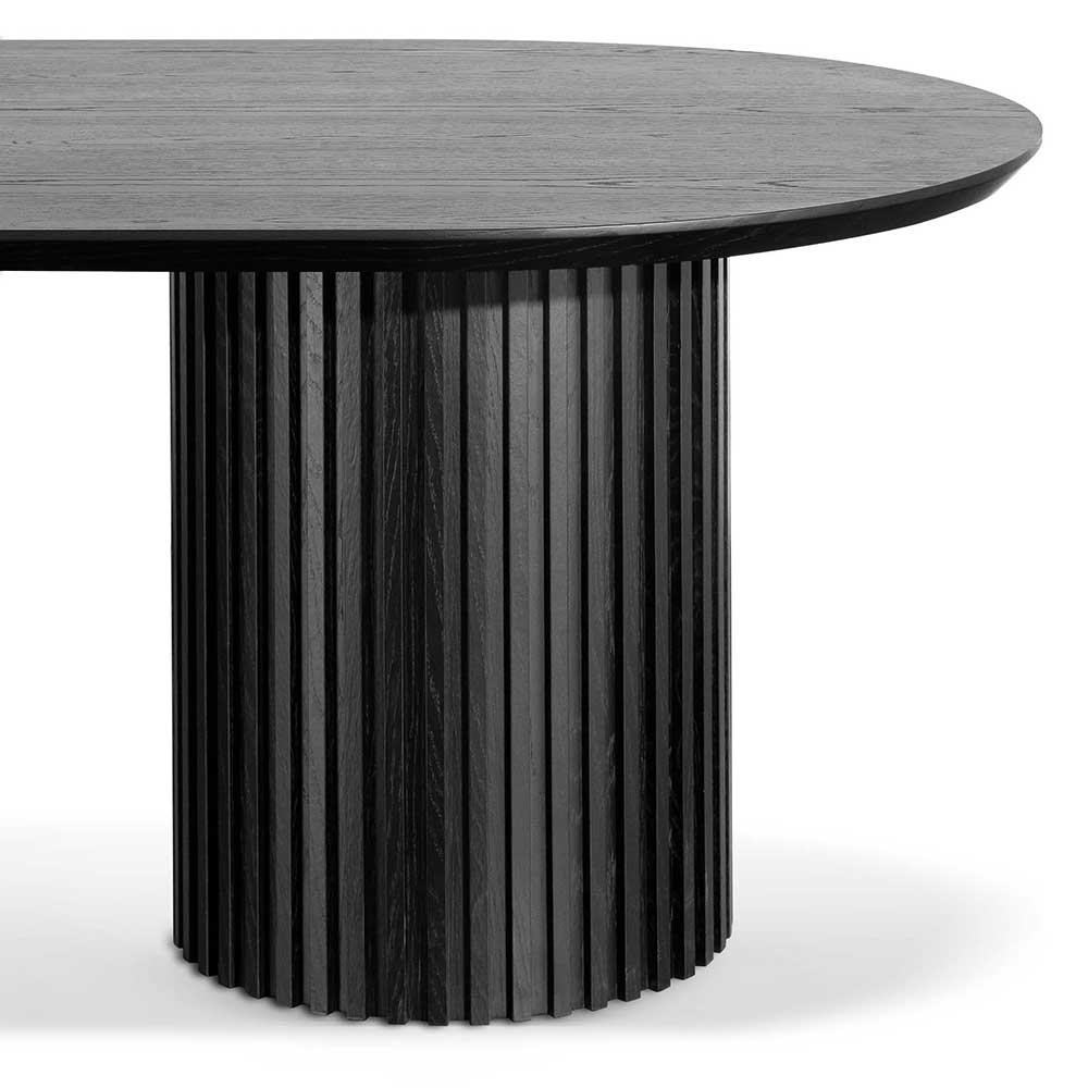 2.8m Wooden Siena Dining Table - Black