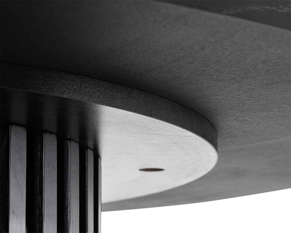 2.8m Wooden Siena Dining Table - Black