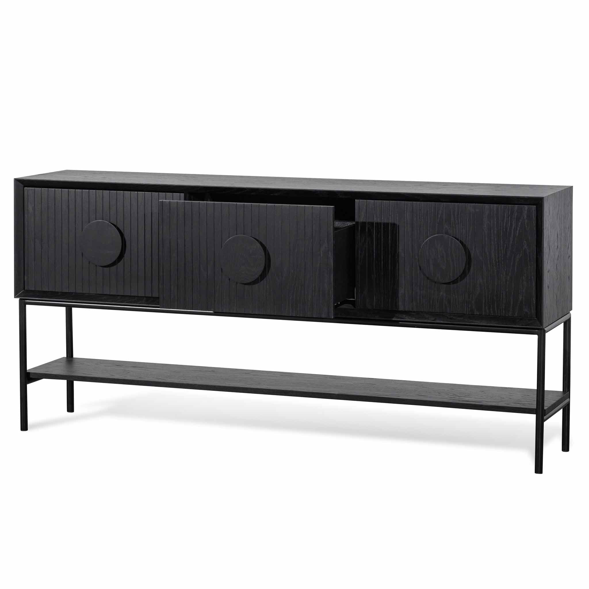 1.8m Ferrara Console Table - Black