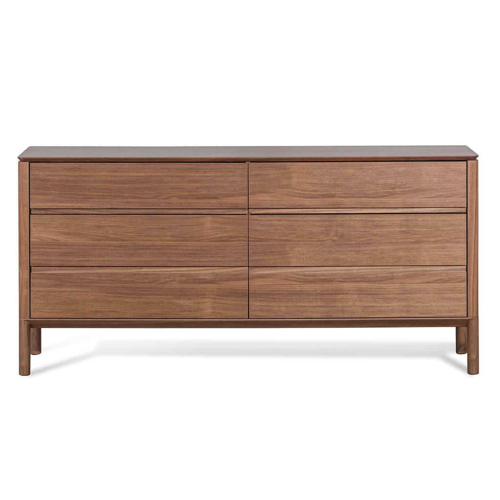 6 Drawers Genova Wooden Chest - Walnut