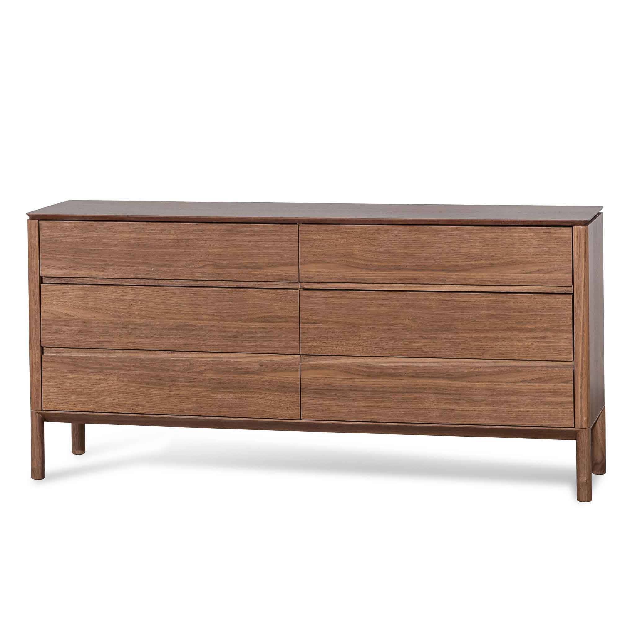 6 Drawers Genova Wooden Chest - Walnut