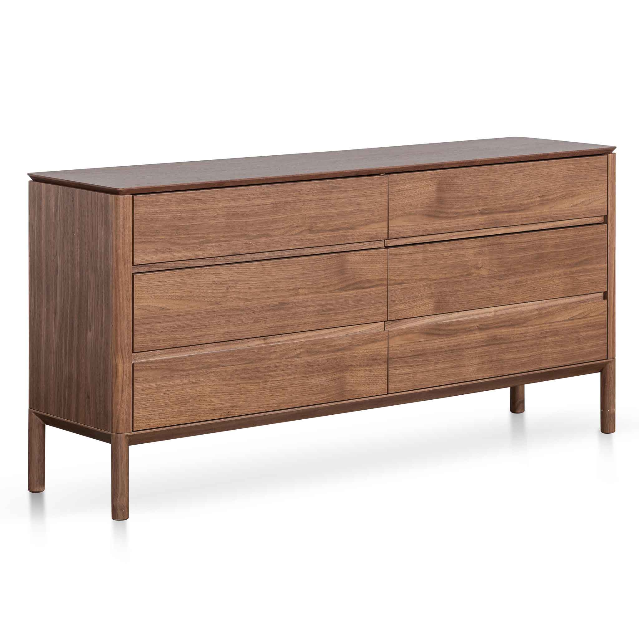 6 Drawers Genova Wooden Chest - Walnut