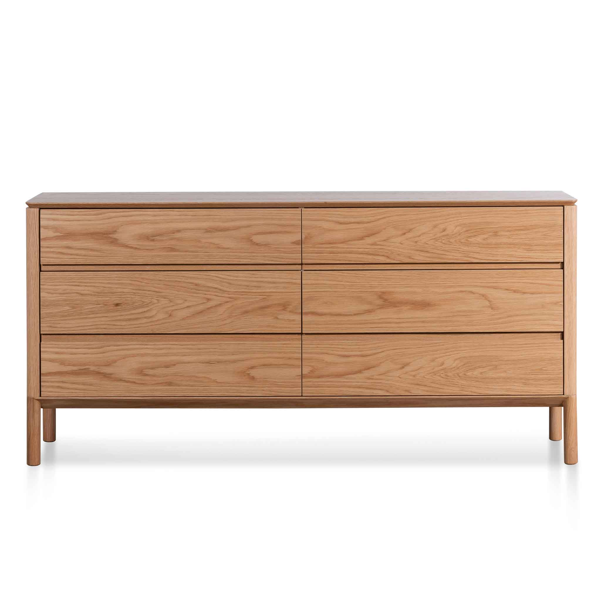 6 Drawers Genova Wooden Chest - Natural